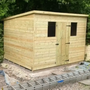 Treated Shiplap Pent shed 10’/8’